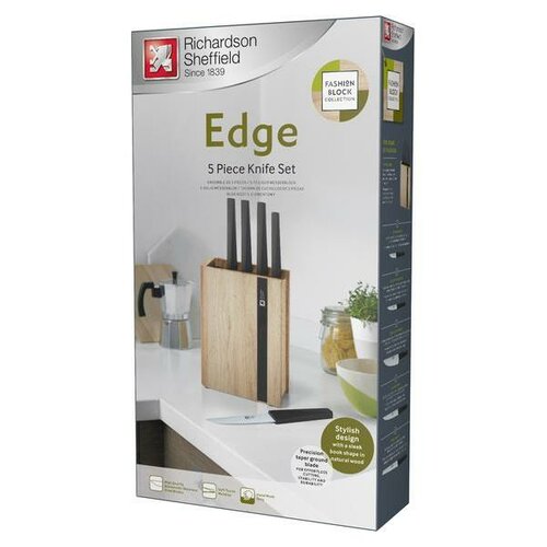 Amefa 5-delni set kuhinjskih nožev v bloku EDGE