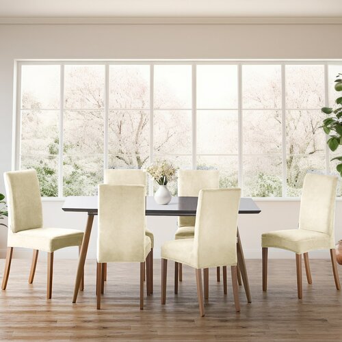 Restilo Napinac za stol Sento krem, 48 x 48 x 58 + 10 cm, komplet 6 kos