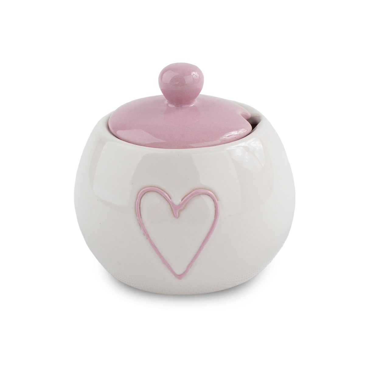 Keramická cukornička Heart, ružová