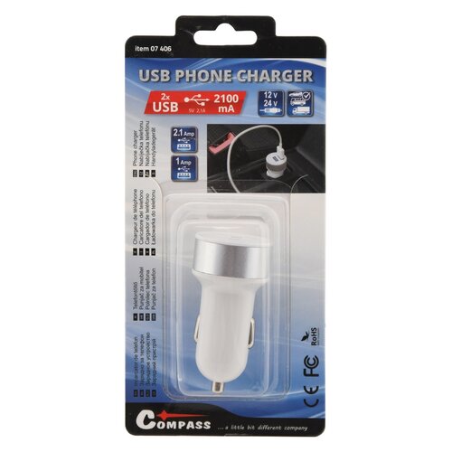 Adaptor Compass 12 V /24 V, 2x USB