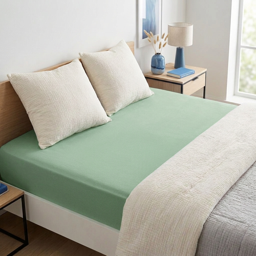 4Home prześcieradło jersey Lycra zielony, 90 x 200 cm