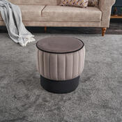 Taburet Rose Puf Grey