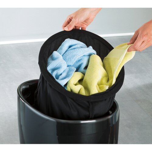 Wenko Scaun de baie cu spațiu pentru rufe Candy 20 l, negru