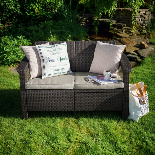 Keter Gartensofa Corfu 128 x 70 x 79 cm, braun