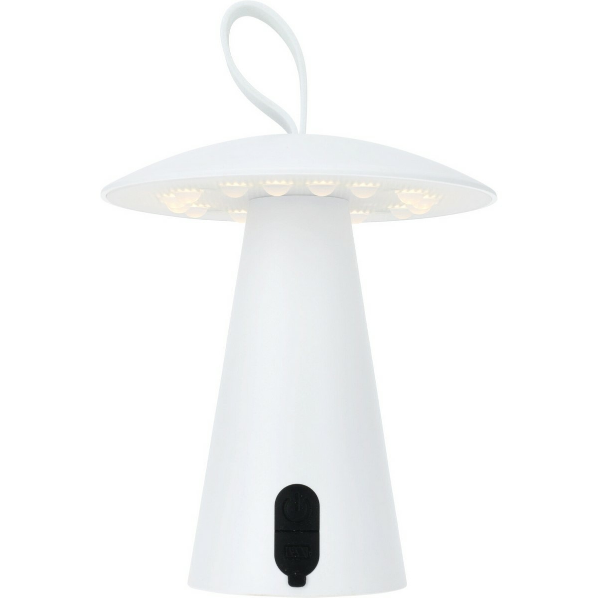 Fotografie Stolní venkovní přenosná LED lampa Boise, bílá, USB, 15 x 17 cm, plast