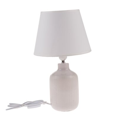 Keramická stolná lampa Alba, 40 cm, svetlobéžová