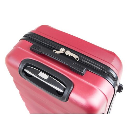 Pretty UP Cestovní kufr na kolečkách ABS29, S, vínová