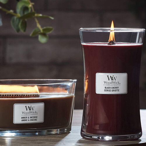 WoodWick Vonná sviečka váza veľká Black Cherry, 609 g