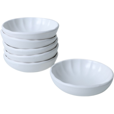 Sada 6 kameninových misek Laguna 12 cm, bílá