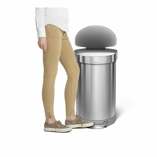 Simplehuman Pedal bin 45 L, mat jeklo