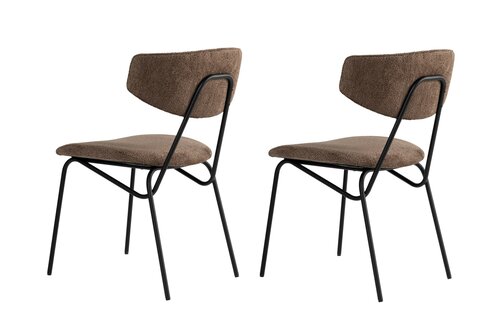 Esszimmerstuhl-Set Nancy Brown and Black, 2 Stück