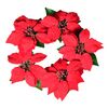 Věnec z vánočních růží červená, průměr 30 cm