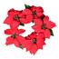 Koszorú karácsonyi rózsákból, piros, átmérője 30 cm