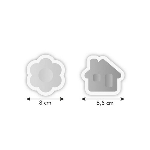Tescoma DELÍCIA KIDS uniwersalne foremki, wykrawac, kwiatek i domek
