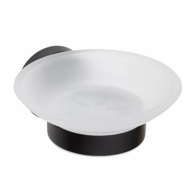 SAPHO XB800 X-round fekete szappantartó, tejüveg,fekete