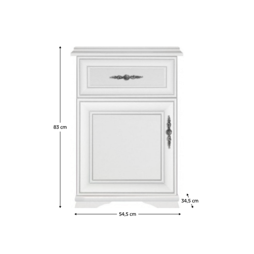 Szafka KENTAK 1D1SL/P, alpejska biel