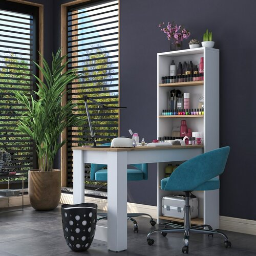 Stolik kosmetyczny Milano White and Walnut