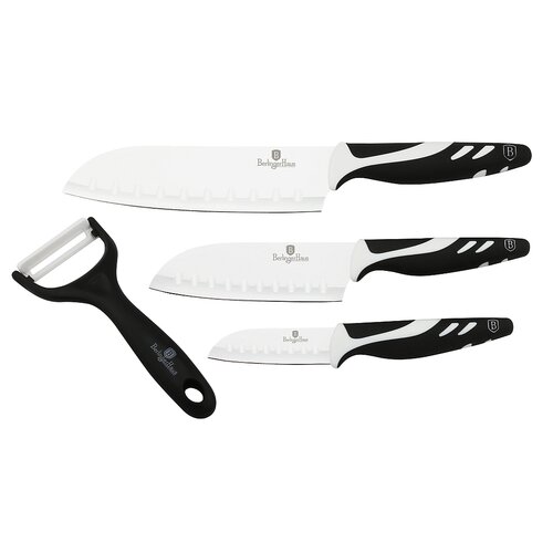 Set de cuţite Berlinger Haus, 3 piese, santoku, curacletă Bianco