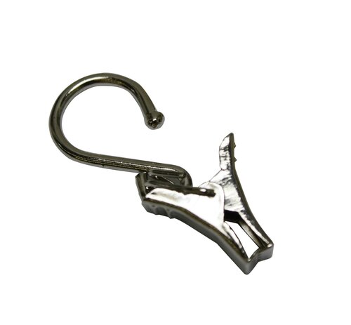 Cleme de perdea cu cârlig, metal,nichel, 20 buc