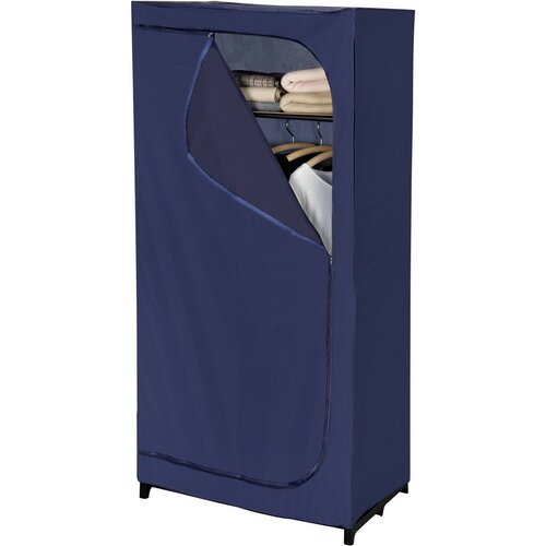 Wenko Faltbarer Stoffschrank mit Regal Business, 160 x 50 x 75 cm
