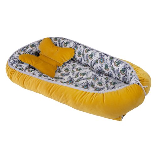 Babymatex Gnezdo Velvet rumena, 55 x 80 cm