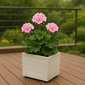 MADERA SQUARE ECO WOOD virágtartó 38,5 cm , fehér ECO