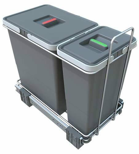 Elletipi Vgradni koš za smeti ECOFIL - izvlečni zokvirjem, 18 + 8 l