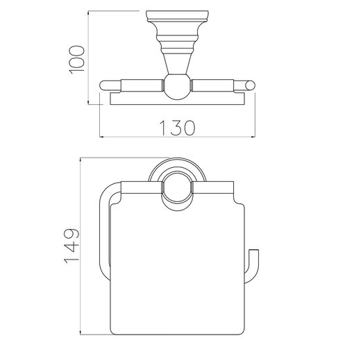 Suport pentru hârtie igienică SAPHO 1318-17 Diamond cu capac, bronz