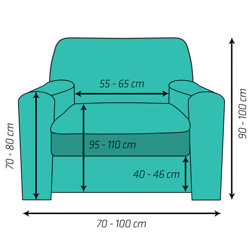 4Home Multielastična prevleka za naslanjač Comfort Plus, bež, 70 - 110 cm