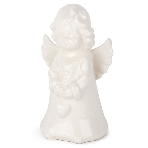 Vánoční porcelánový anděl Chamuel, 15 cm