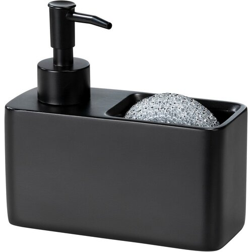 Dozator de detergent cu spațiu pentru burete WenkoResa, negru