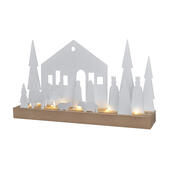 Solight LED „Sat de iarnă”, modular, 14 elemente, 10 LED-uri, 2 baterii AAA