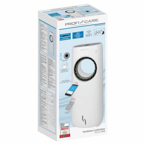 ProfiCare LK 3088 Wi-Fi ventilátor, fehér színben
