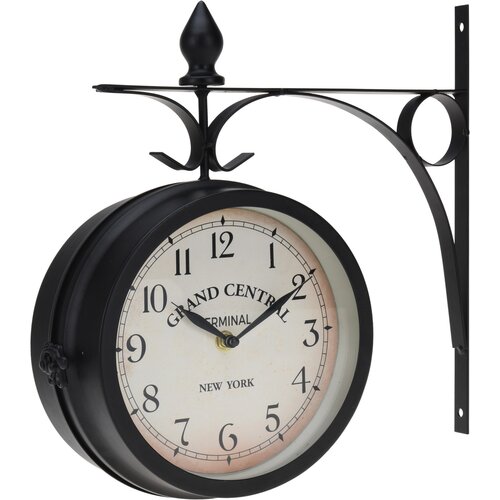 Nástenné hodiny Grand Central čierna, 33 cm