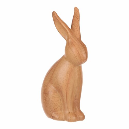 Dekoracja z żywicy poliestrowa Zając, średniafigurka, 8 x 5 x 16 cm