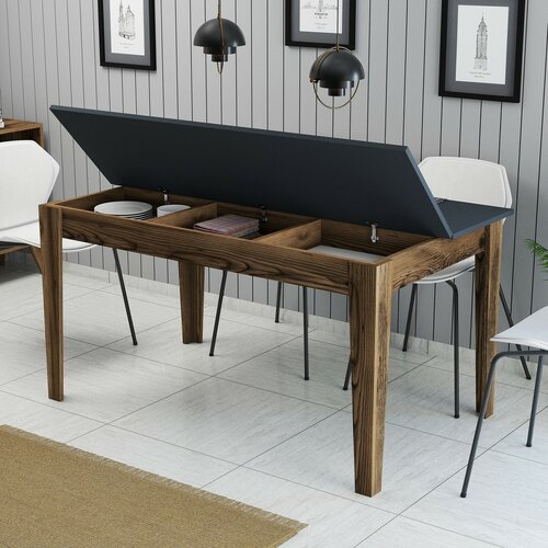 Jedálenský stôl Milan Walnut and Anthracite