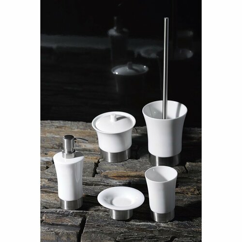 SAPHO 1308-28 Justy Perie de toaletă pentrupicioare, ceramică / oțel inoxidabil