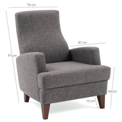 Kana Bergere Dark Grey fotel