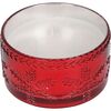 Świeca w szkle Glass snowflake 350 g, czerwony, 15 x 8 cm