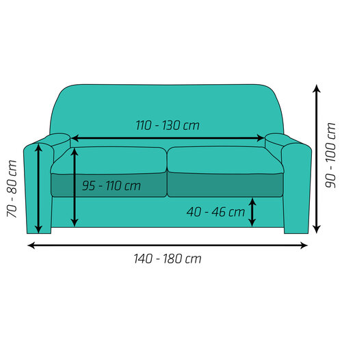 4Home Multielastična prevleka za naslanjač  z 2 sedežema Comfort, kremasta, 140 - 180 cm