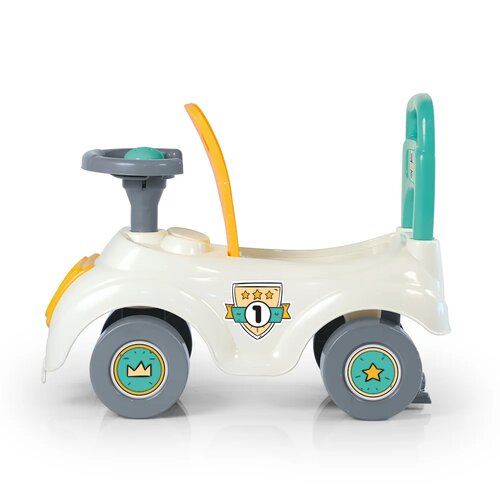Dolu Odrážedlo auto s opěradlem, bílá