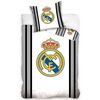 Bavlněné povlečení Real Madrid šedá Stripes, 140 x 200 cm, 70 x 80 cm