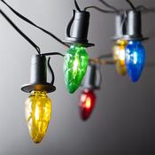 Vonkajšie osvetlenie Šiška farebná, 20x LED Filament žiarovka, základné