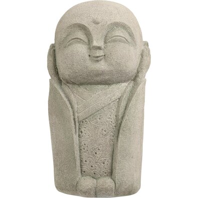 Dekoracja ogrodowa Budda nie słyszy, 14,5 x 27 x 13 cm, polyresin