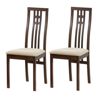 Set de scaune de sufragerie BC-2482, nuc, 2 buc