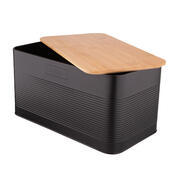 Altom Plechový chlebník 34 x 19 x 18 cm, čierna