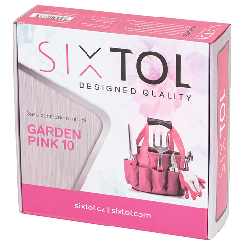 Sixtol Garden pink kerti szerszám készlet, 10 db