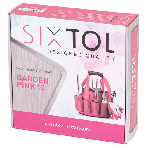 Sixtol Set vrtnega orodja Garden pink, 10 kosov