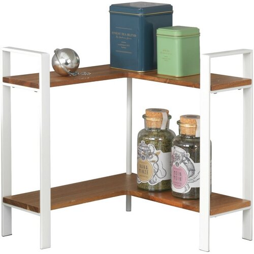 Wenko Küchenregal aus Akazienholz Louisa, 2 Etagen, 30 × 30 × 33 cm