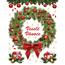 Naklejka Wieniec świąteczny, 33 x 50 cm